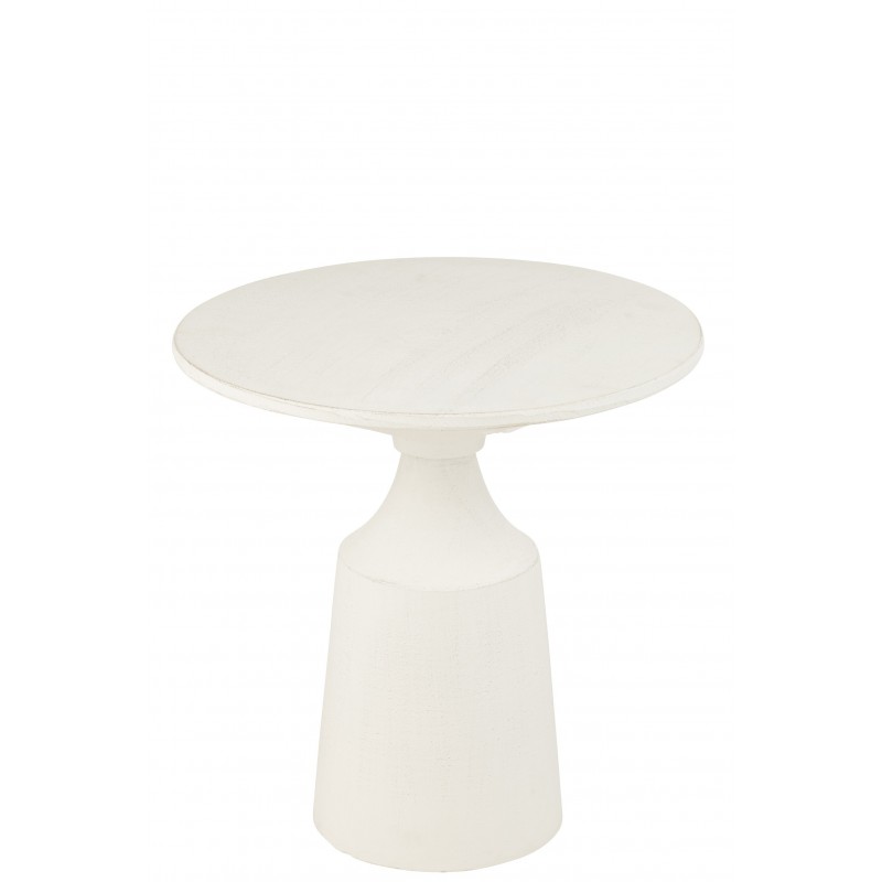 Table gigogne ronde en aluminium blanc 45x45x46 cm