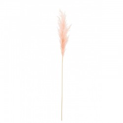 Rama de plumas de pampas de madera rosa 97x10x4 cm