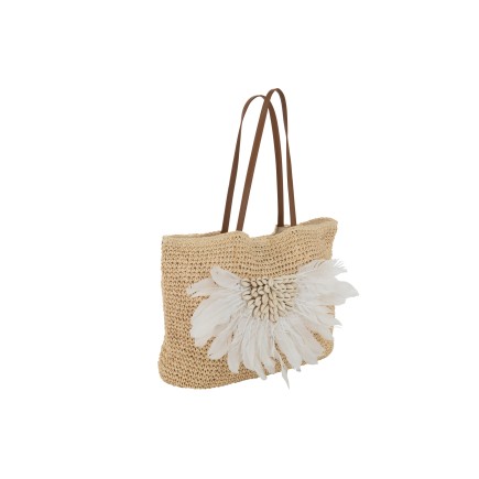 Sac panier en papier naturel 34x49x3 cm