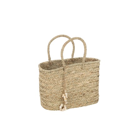 Sac panier en bois naturel 46x25x51 cm