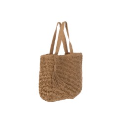 Sac panier en papier naturel 48x41x7 cm