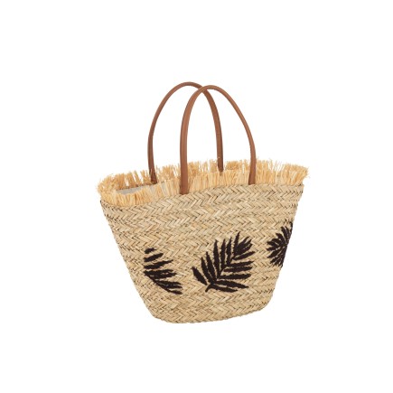 Sac panier en bois naturel 48x22x55 cm