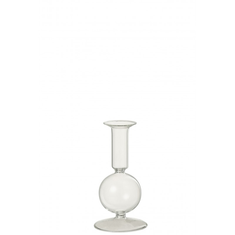 Lámpara de araña con una vela de vidrio transparente de 8x8x15 cm