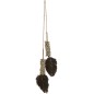 Suspension de coquillages avec cordes en textile naturel 66x18x3 cm