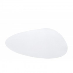 Mantel de plástico blanco con diseño de piedra de 44x37x1 cm