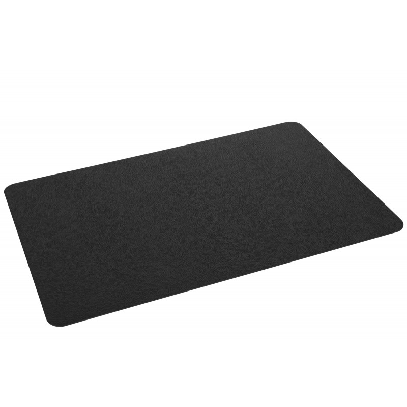 Mantel individual rectangular de plástico negro de 35x45x1 cm