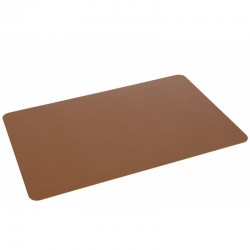 Mantel rectangular de plástico color coñac de 35x45x1 cm