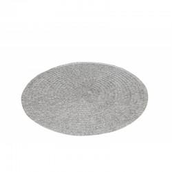 Mantel redondo de plástico gris de 39x39x1 cm