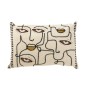 Coussin rectangulaire en polyester Beige 68x40x12cm