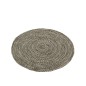 Tapis rond trricot en textile noir 150x150x1 cm