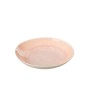 Assiette creuse en porcelaine saumon 25x25x5 cm