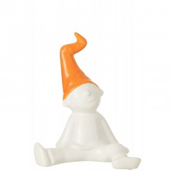 Gnome assis en céramique multicouleur 22x18x31 cm