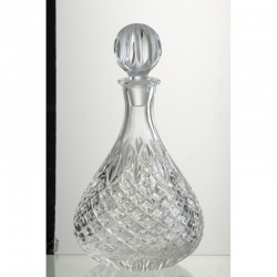 Carafe con tapón de bola de vidrio transparente de 15x15x28 cm