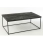 Table basse rectangle en bois noir 121x70x47 cm