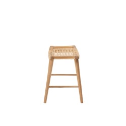 Tabouret en bois naturel 33.5x56.5x47.5 cm