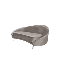 Sofa en textile gris 182x86x76 cm