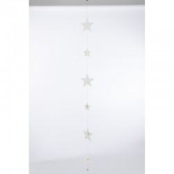 Suspension d’étoiles en textile blanc 150x1x150 cm