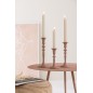 Set de 3 tables gigognes en métal rose 56x56x44.5 cm