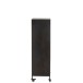 ARMOIRE A ROULETTES 7 TIROIRS POUR BOUTEILLES DE VIN METAL/BOIS NATUREL