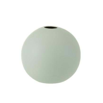 Vaso sferico in ceramica verde menta 25x25x23,5 cm