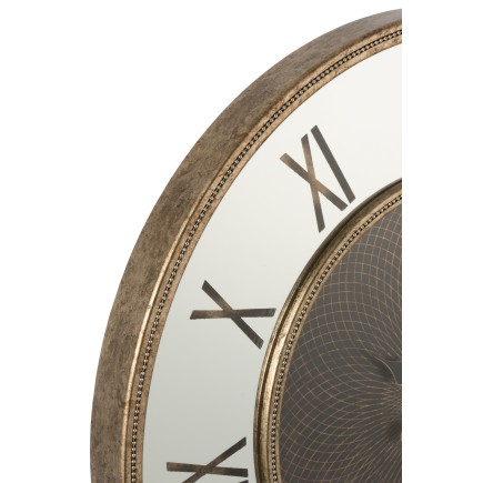 Horloge chiffre romains avec led en bois 80x6x80 cm