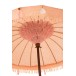 Parasol avec pied et floches en bois saumon 57x57x51 cm