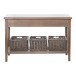 Console avec 2 tiroirs et 3 paniers en bois naturel 120x40x80 cm