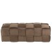 Pouf 3 places en Textile Marron 120x42x38cm