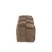 Pouf 3 places en Textile Marron 120x42x38cm