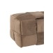 Pouf 3 places en Textile Marron 120x42x38cm