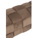 Pouf 3 places en Textile Marron 120x42x38cm