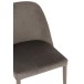 Chaise 4 pieds en métal et textile gris 58x51x80 cm