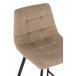 Chaise de bar en métal noir et textile beige 47x43x95 cm