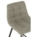 Chaise de bar en métal noir et textile gris 43x45x97 cm