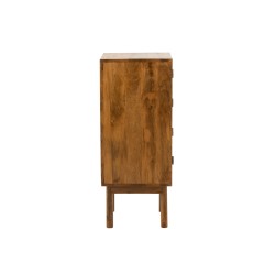 Meuble 4 tiroirs en bois marron 40x40x88 cm