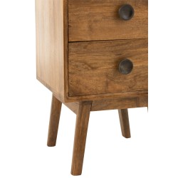 Meuble 4 tiroirs en bois marron 40x40x88 cm