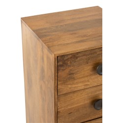 Meuble 4 tiroirs en bois marron 40x40x88 cm