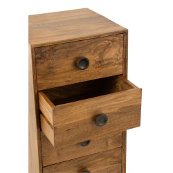 Meuble 4 tiroirs en bois marron 40x40x88 cm