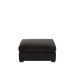 Pouf carré velours en bois noir 113x100x60 cm