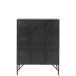 Armadio a 9 sportelli in metallo nero 86x41x113.5 cm