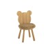 Chaise enfant en forme d'ourson en bois beige 37x30x63 cm