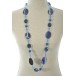 COLLIER CRISTAL+PERLES BLUE