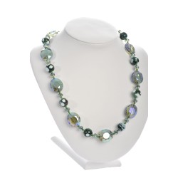 COLLIER CRISTAL AGATE VERT