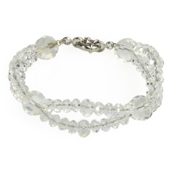 BRACELET DOUBLE CRISTAL CLAIR