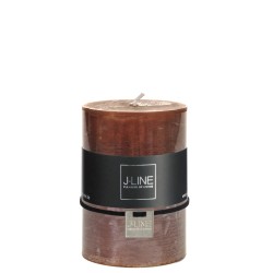 Bougie cylindrique 48H en Paraffine marron 7x7x10 cm