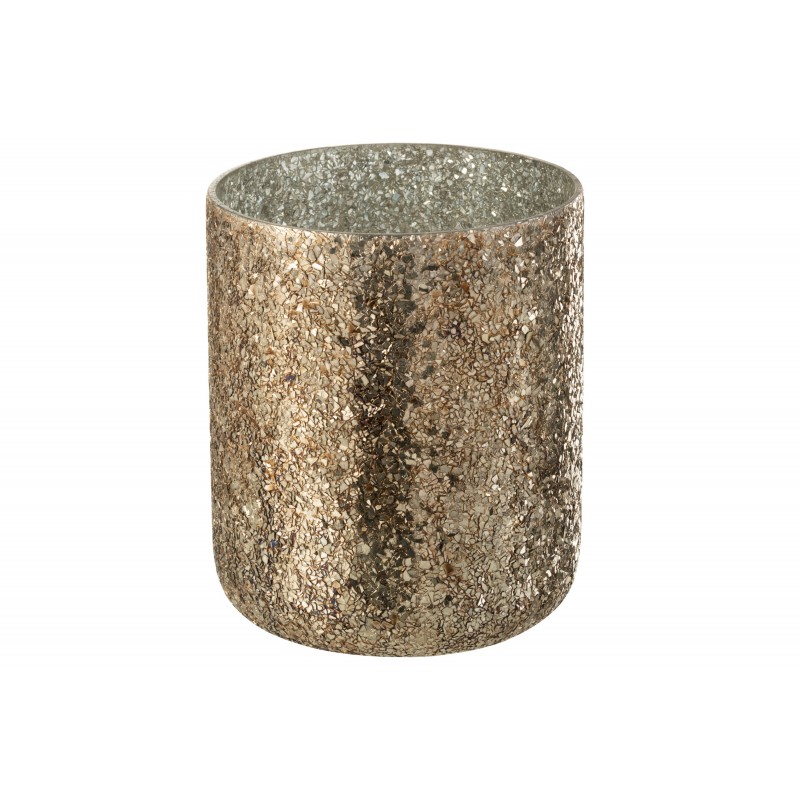 Bougie parfumée 120H dans pot en verre Bronze 20x20x25 cm
