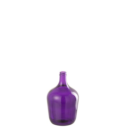 Vase Bouteille En Verre Mauve X X Cm