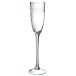 Flute à champagne avec gravure boule en verre transparent H26cm