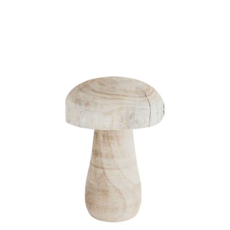 Petit champignon en bois argenté H10cm CHAMPIGNON