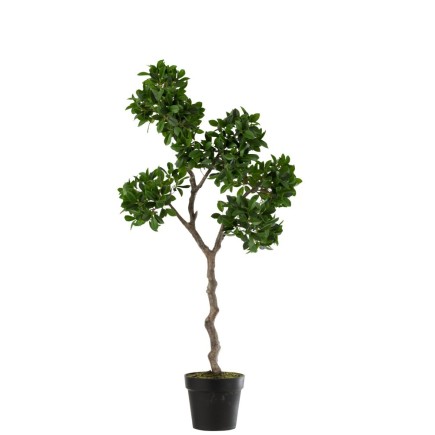 Arbre ficus en pot en textile vert 45x45x128 cm